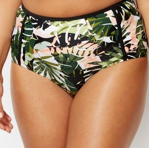 High Waist Piped Swim Brief